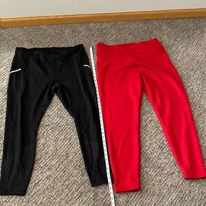 Avia Black and No Boundaries Red Active Leggings Set